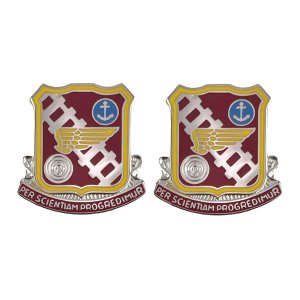 Army Crest: Transportation Center and School: Motto, Per Scientiam Progredimur