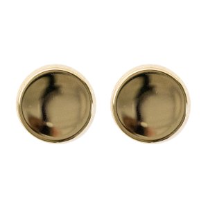 Army Cuff Links, concave 22k gold