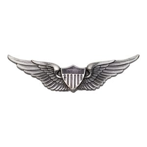 Army Dress Badge: Aviator, miniature, silver oxidized