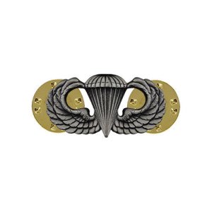 Army Dress Badge: Basic Parachutist Insignia, miniature, oxidized