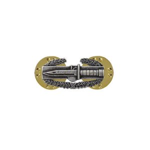 Army Dress Badge: Combat Action, miniature, silver oxidized