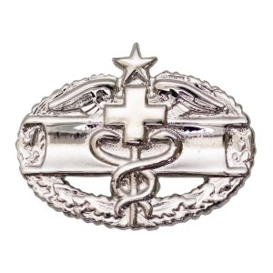 Army Dress Badge: Combat Medical Second Award, miniature, mirror finish