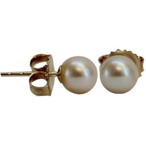 Army Earrings, pearl ball