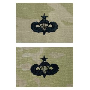 Army Embroidered Badge on OCP Sew On: Parachutist, Senior