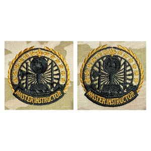 Army Embroidered Identification Badge on OCP Sew On: Master Instructor
