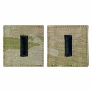 Army Embroidered OCP with Hook Officer Rank Insignia: First Lieutenant