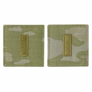 Army Embroidered OCP with Hook Rank Insignia: Second Lieutenant