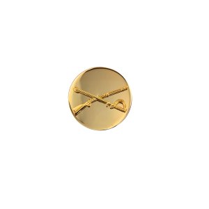 Army Enlisted SMR Collar Device: Crossed Sabre and Musket on disc