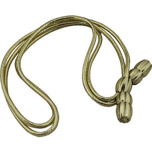 Army Hat Cord: General Officer, gold Mylar with gold acorns