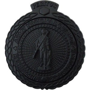 Army ID Badge: ARNG Recruiting and Retention: Master, black metal
