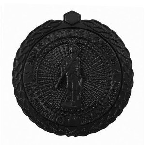 Army ID Badge: ARNG Recruiting and Retention: Senior, black metal