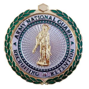 Army ID Badge: ARNG Recruiting and Retention: Senior, mirror finish
