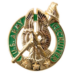 Army Identification Badge: Recruiter, gold