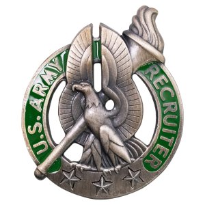Army Identification Badge: Recruiter, silver