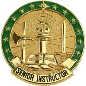 Army Identification Badge: Senior Instructor, Gold