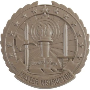 Army Identification Badge Subdued Metal: Master Instructor, Brown
