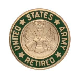 Army Lapel Pin: US. Retired 1968-2007