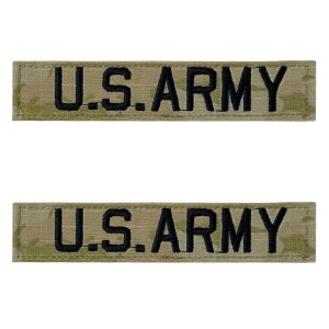 Army Name Tape: US Army, embroidered on OCP with Hook