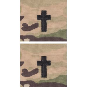 Army Officer Branch Insignia: Christian Chaplain SEW ON, embroidered on OCP