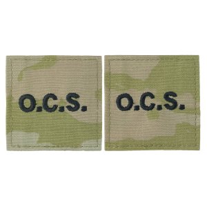 Army Officer Branch Insignia: OCS Letters, embroidered on OCP with Hook
