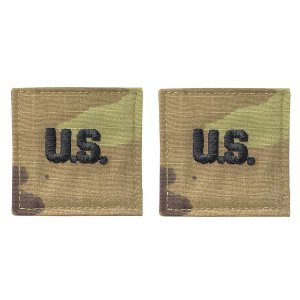 Army Officer Branch Insignia: US Letters, embroidered on OCP with Hook