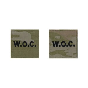Army Officer Branch Insignia: WOC Letters, embroidered on OCP with Hook
