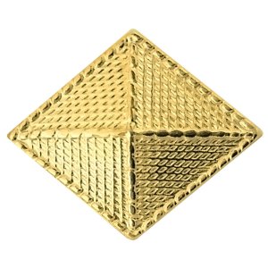 Army Officer Branch of Service Collar Device: Finance, 22k gold plated