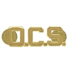 Army Officer Branch of Service Collar Device: OCS, 22k gold plated