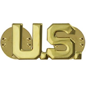 Army Officer Branch of Service Collar Device: US Letters