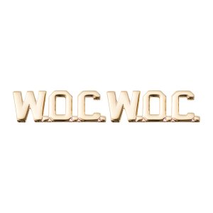 Army Officer Branch of Service Collar Device: Warrant Officer Candidate, W.O.C., 22k gold plated