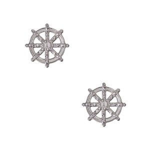 Army Officer Collar Device: Buddhist Chaplain, mirror finish