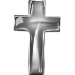 Army Officer Collar Device: Specialist Christian Chaplain, silver mirror finish
