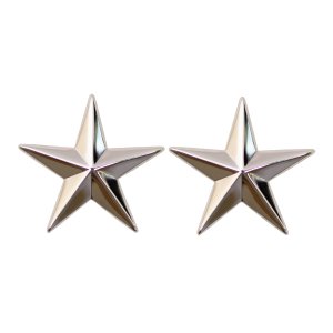 Army Officer Stars: Brigadier General nickel plated 1