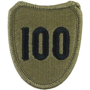 Army Patch: 100th Infantry Training Division, embroidered on OCP