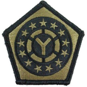 Army Patch: 108th Sustainment Brigade, embroidered on OCP