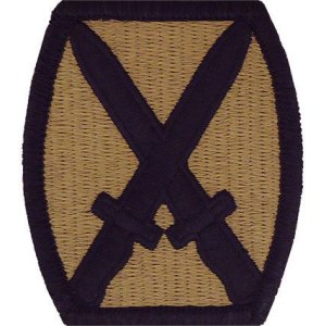 Army Patch: 10th Mountain Division, embroidered on OCP
