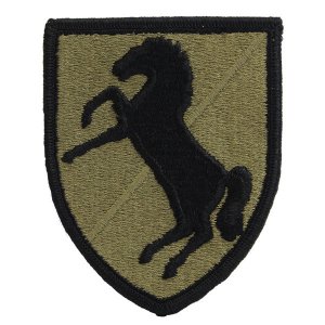 Army Patch: 11th Cavalry Regiment, embroidered on OCP