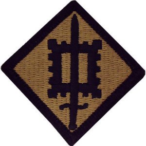 Army Patch: 18th Engineer Brigade, embroidered on OCP