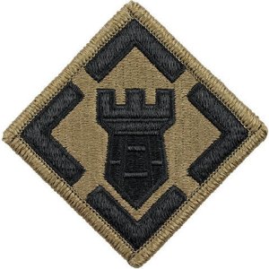 Army Patch: 20th Engineer Brigade, embroidered on OCP