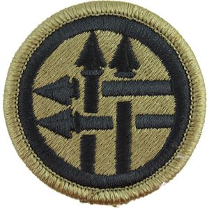 Army Patch: 220th Military Police Brigade, embroidered on OCP