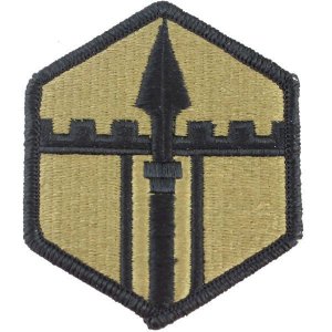 Army Patch: 301st Maneuver Enhancement Brigade, embroidered on OCP