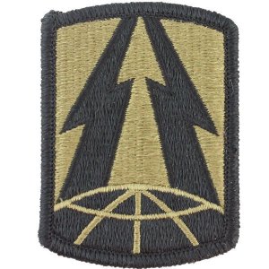 Army Patch: 335th Signal Command, embroidered on OCP