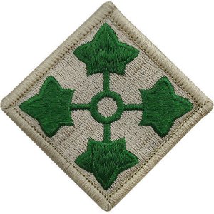 Army Patch: 4th Infantry Division, color