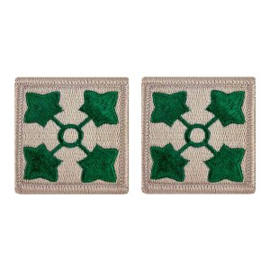 Army Patch: 4th Infantry Division, full color with hook closure