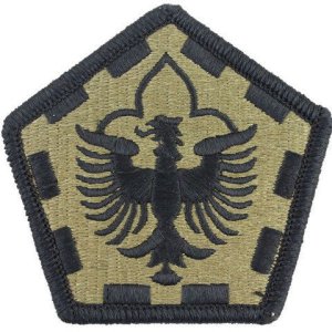 Army Patch: 555th Engineer Brigade, embroidered on OCP
