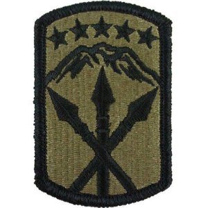 Army Patch: 593rd Sustainment Brigade, embroidered on OCP