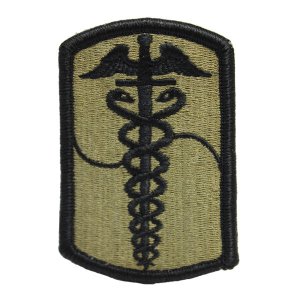 Army Patch: 65th Medical Brigade, embroidered on OCP