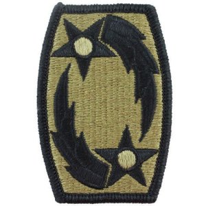Army Patch: 69th Air Defense Artillery, embroidered on OCP