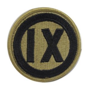 Army Patch: 9th Regional Support, embroidered on OCP