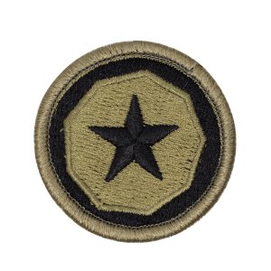 Army Patch: 9th Support Command TAACOM, embroidered on OCP